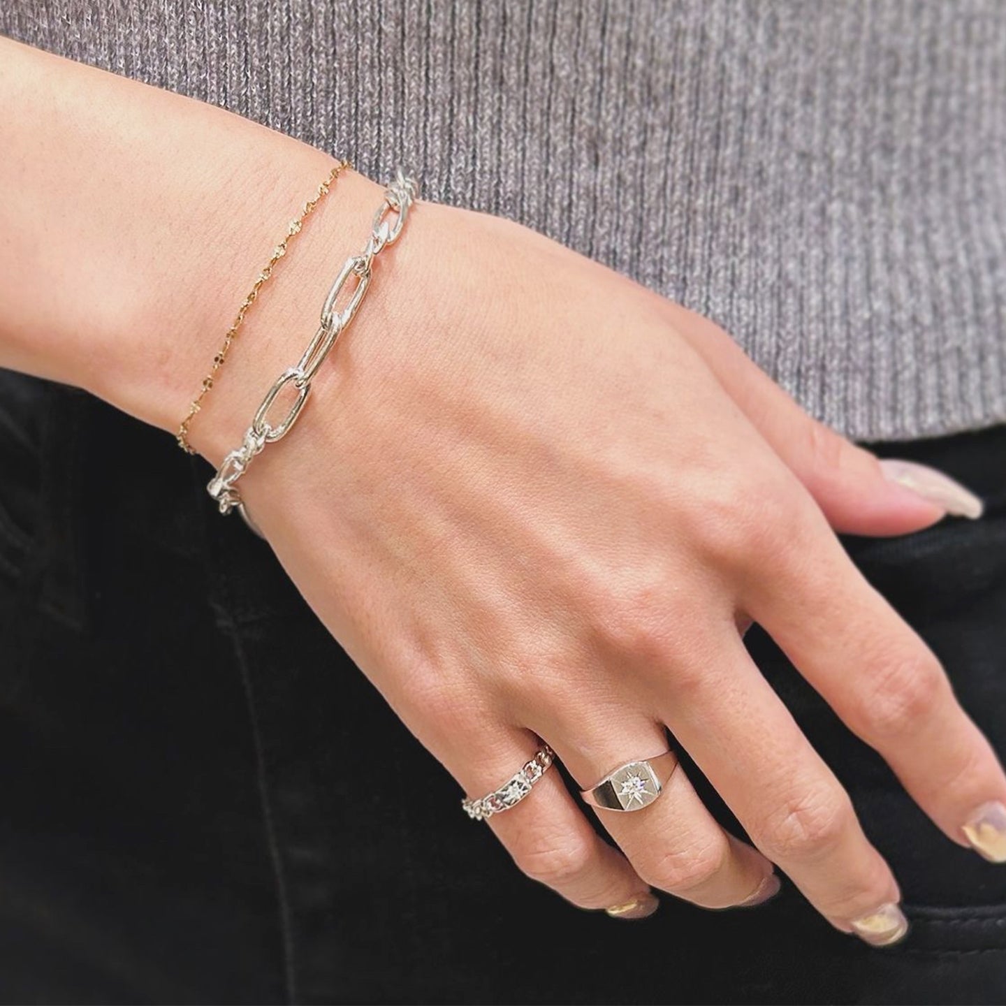 SLV Mix Chain Bracelet – DAVAN