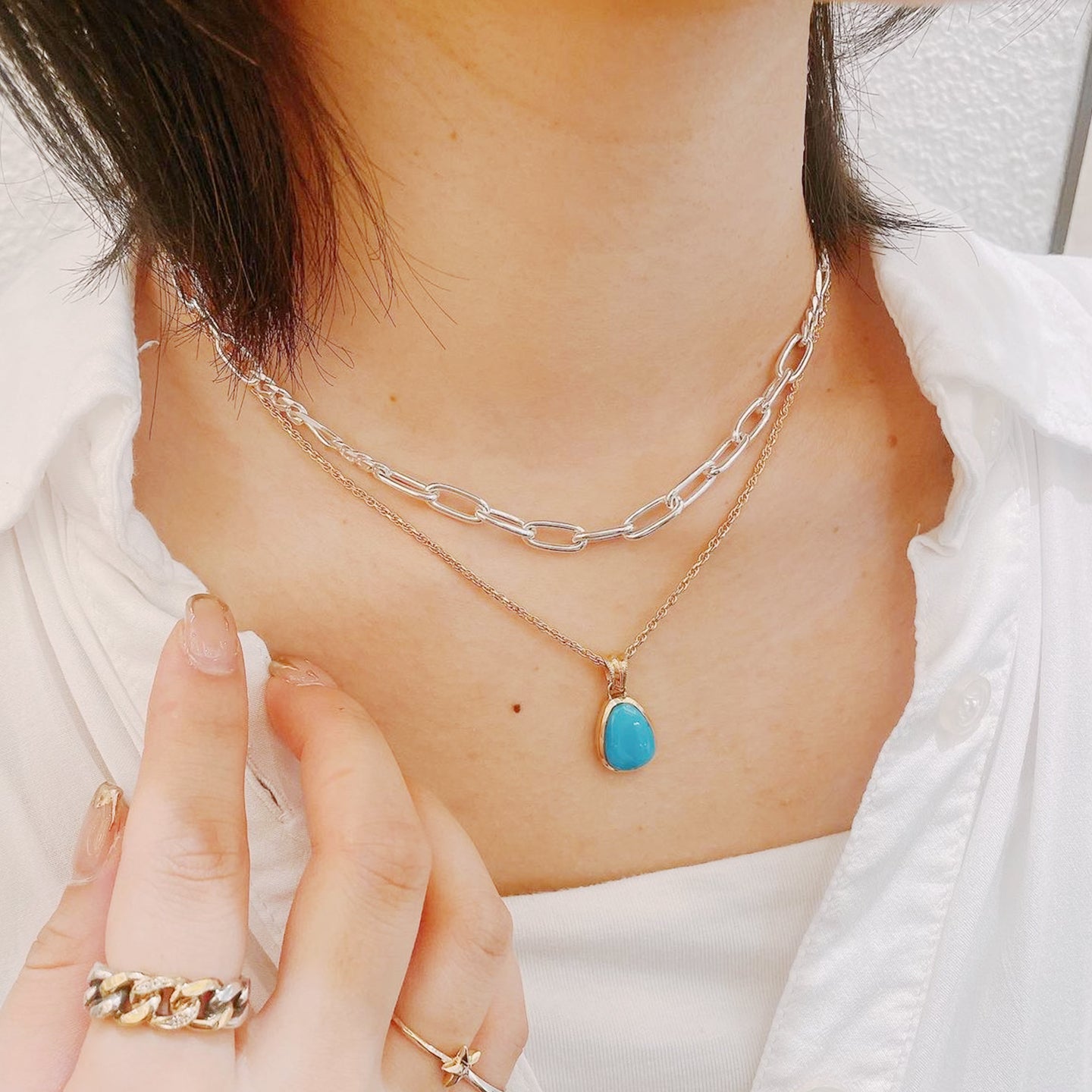 SLV Mix Chain Necklace – DAVAN