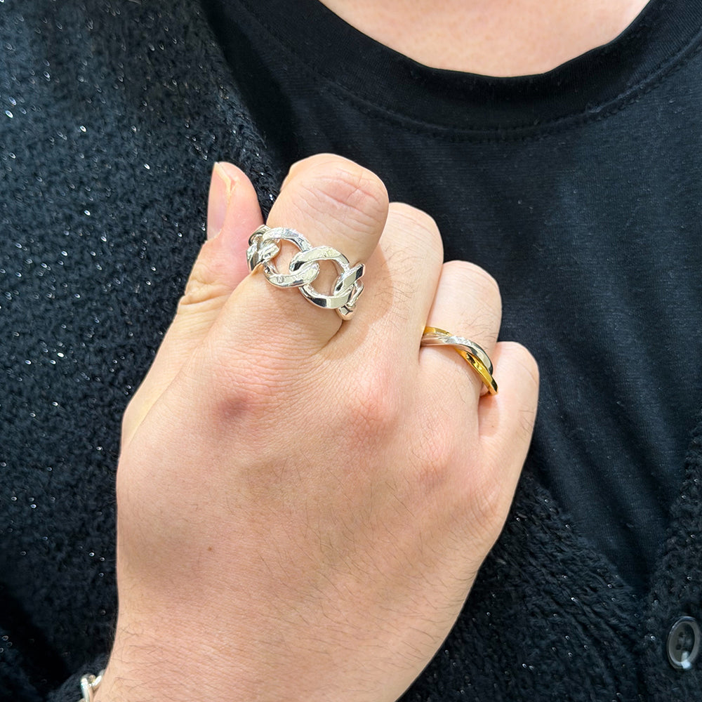 203Jewelry　davan シルバー チェーンリング New Open Chain Ring – DAVAN