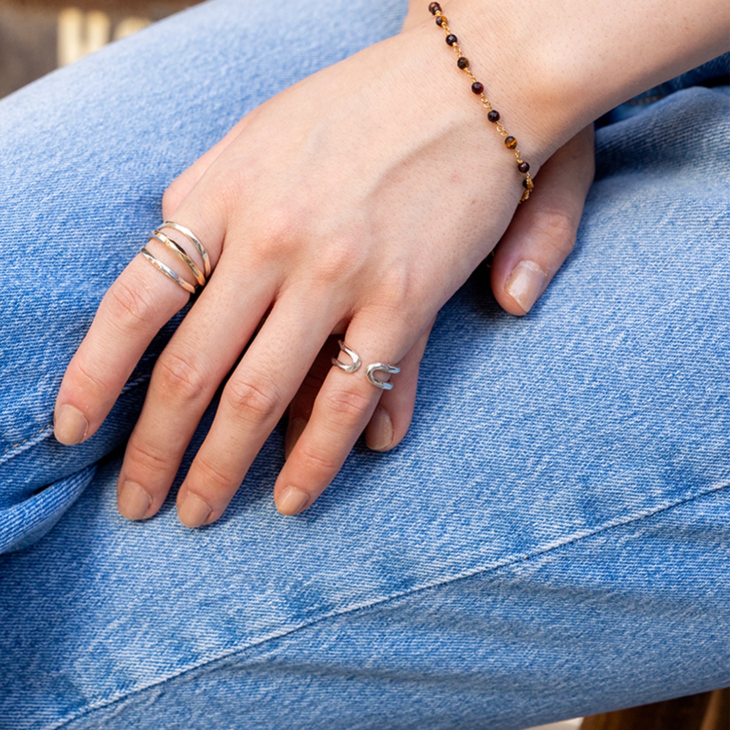 TWIST Pinky Ring [silver925] 11号 2つセット ダブルボールピンキー