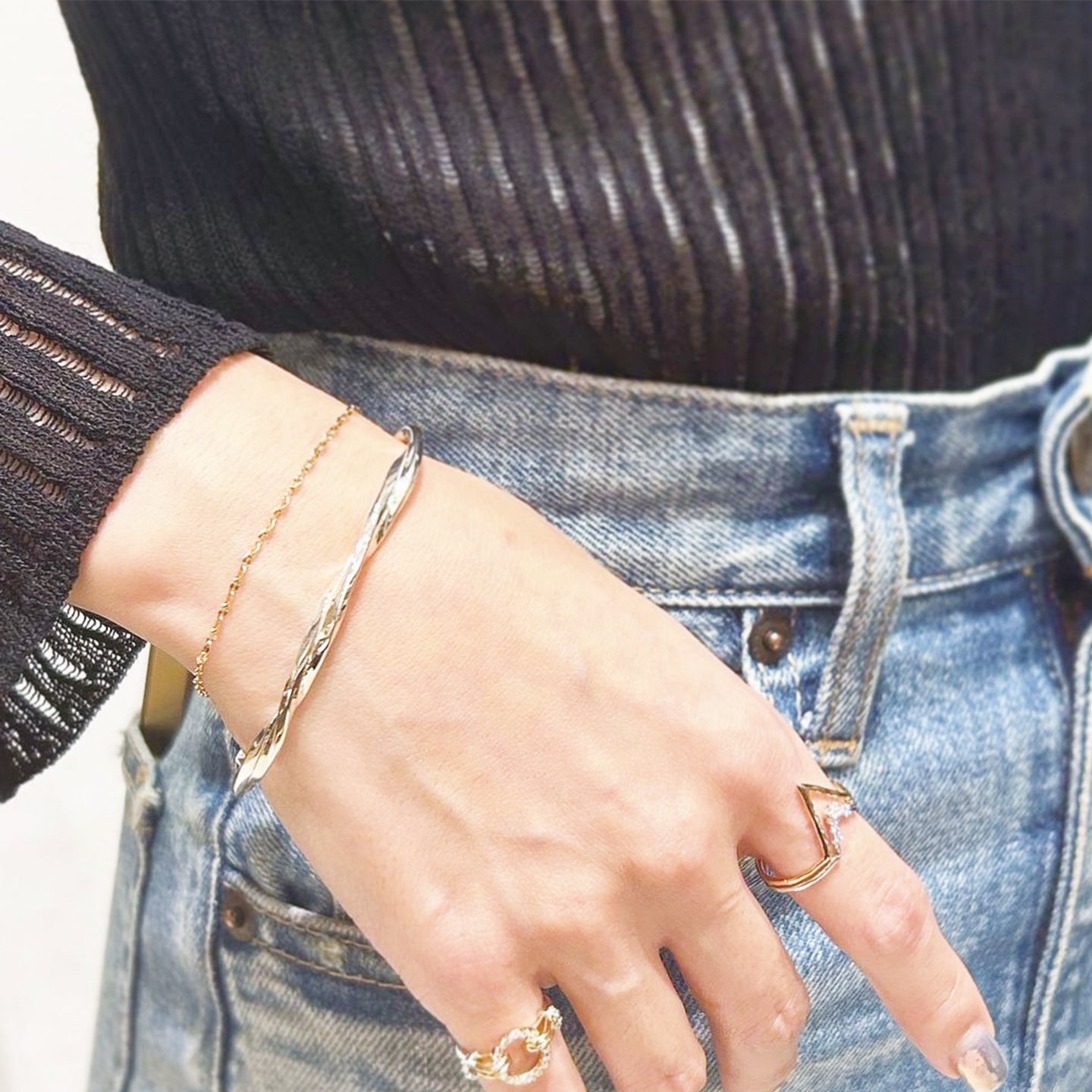 c*c様 Davan Narrow FAorge Baungle Narrow forge Bangle – DAVAN